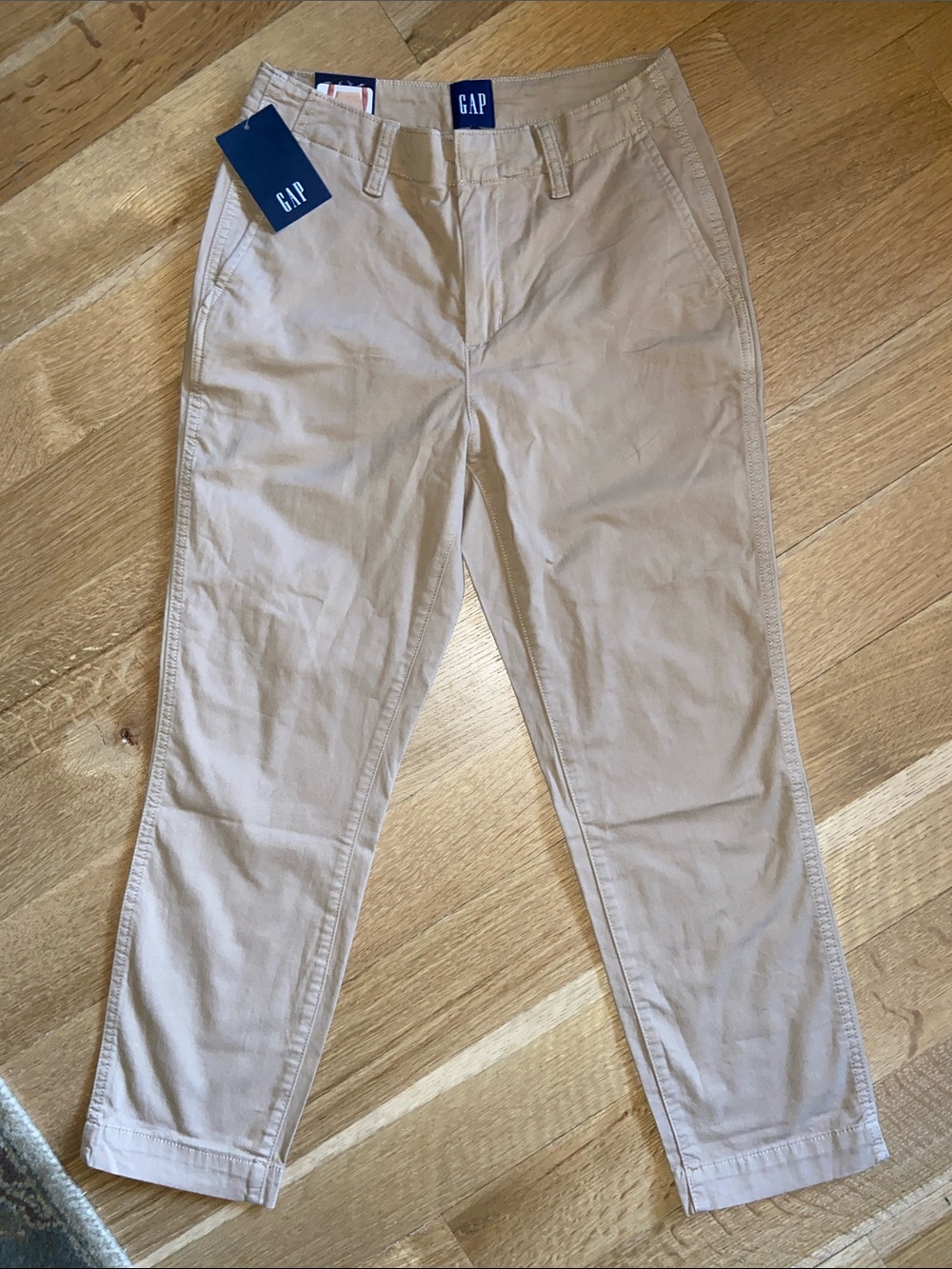 GAP NWT Slim Crop Ankle Pants Tan Khakis Chinos 26.5” Inseam NEW